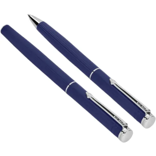 Alex Varga Mollino Ball Pen & Rollerball Set Navy Unbranded